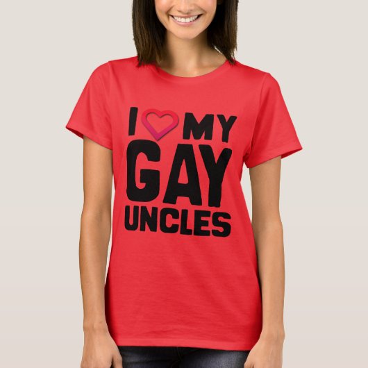 T-SHIRT J'AIME MES ONCLES GAYS (Devant)