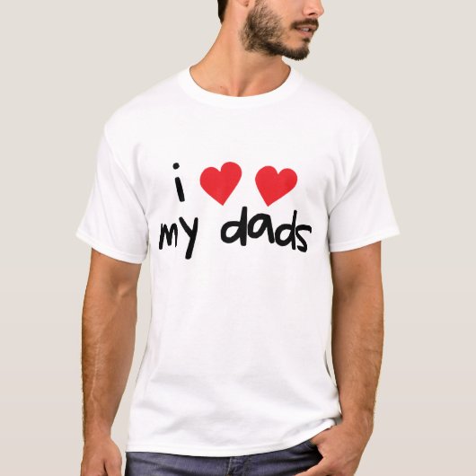 T-shirt J'aime mes papas (Devant)