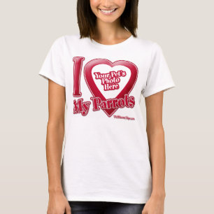 T-shirt J'aime mes perroquets - Photo
