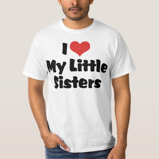 T-shirt J'aime mes petites sœurs (Devant)
