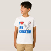 T-shirt J'Aime Mes Poulets (Devant entier)