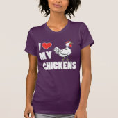 T-shirt J'aime mes poulets (EN SOMBRE) (Devant)