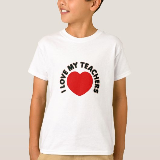 T-shirt J'aime mes professeurs (le grand coeur) (Devant)