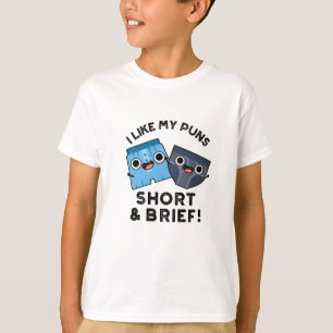 T-shirt J'Aime Mes Puns Court Et Brève Funny Sous-Vêtement