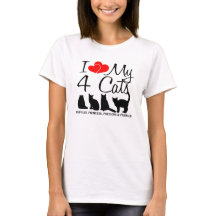 J'aime mes quatre chats