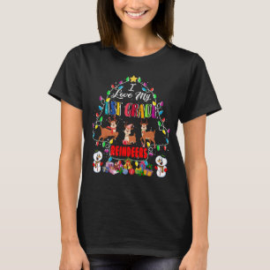T-shirt J'aime mes rennes de 1ère année sapin de Noël