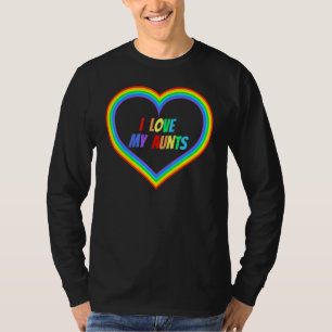 T-shirt J'Aime Mes Tantes Ouvertement Gay Loved Fierté Par