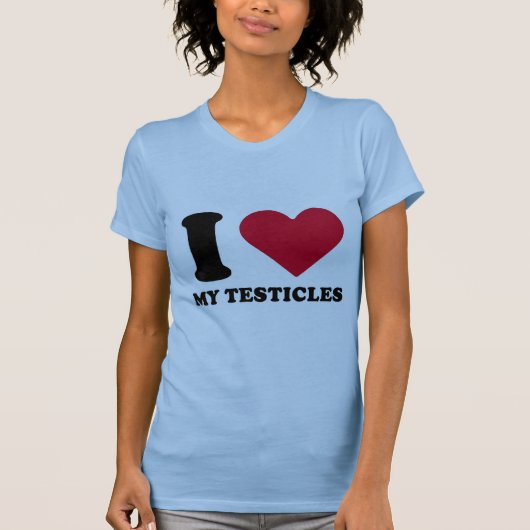 T-shirt J'aime mes testicules (Devant)