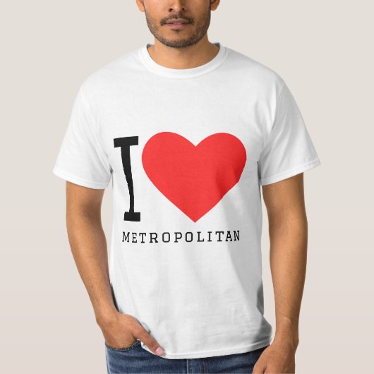 T-shirt J'aime métropolitain (Devant)