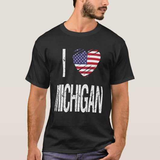 T-shirt J'aime Michigan (Devant)
