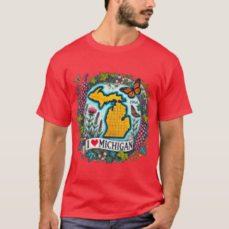 T-shirt J'aime Michigan 2