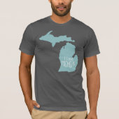 T-shirt J'aime Michigan Blue Grey (Devant)