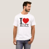 T-shirt J'aime Mike (le noir) (Devant entier)