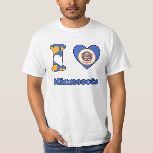 T-shirt J'aime Minnesota (Devant)