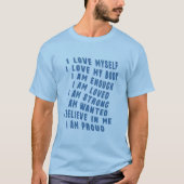 T-shirt J'aime moi-même (Devant)