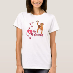T-shirt J'Aime Mon Abyssinais !