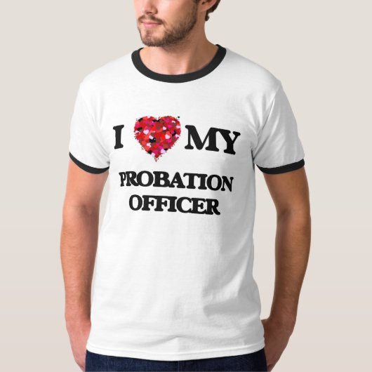 T-shirt J'aime mon agent de probation (Devant)