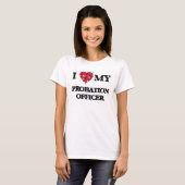 T-shirt J'aime mon agent de probation (Devant entier)