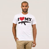 T-shirt J'aime mon AK47 (Devant entier)