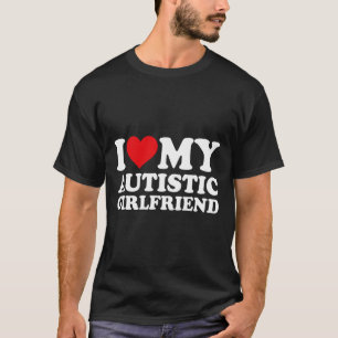 T-shirt J'Aime Mon Ami Autiste Fille Coupl Correspondant C