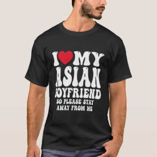 T-shirt J'Aime Mon Ami Chaud Asiatique Alors S'Il Vous Pla
