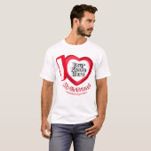 T-shirt J'aime Mon ami Coeur Photo Valentines rouge (Devant entier)