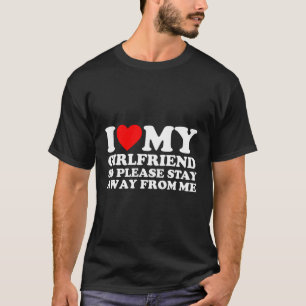 T-shirt J'Aime Mon Ami J'Aime Mon Ami Donc Restez Éloigné