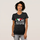 T-shirt J'aime mon ami mexicain (Devant entier)