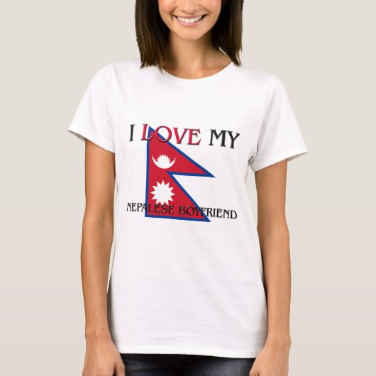 T-shirt J'aime mon ami népalais (Devant)