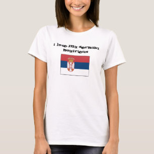 T-shirt J'aime mon ami serbe