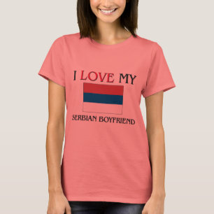 T-shirt J'aime mon ami serbe