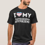 T-shirt J'aime mon ami transgenre LGBT Trans Pride (Devant)