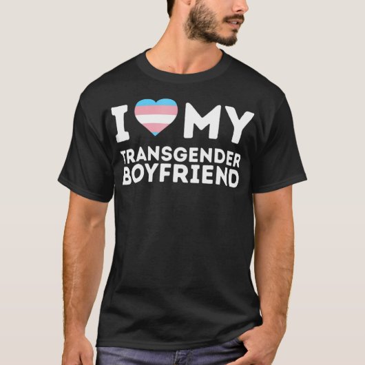 T-shirt J'aime mon ami transgenre LGBT Trans Pride (Devant)