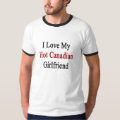 T-shirt J'aime mon amie canadienne chaude (Devant)