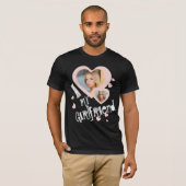 T-shirt J'aime mon amie Chalkboard Doodles Black Pink (Devant entier)