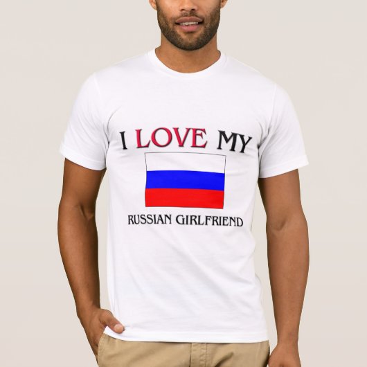 T-shirt J'aime mon amie russe (Devant)
