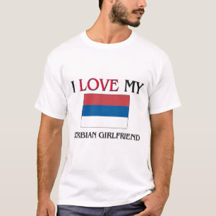 T-shirt J'aime mon amie serbe