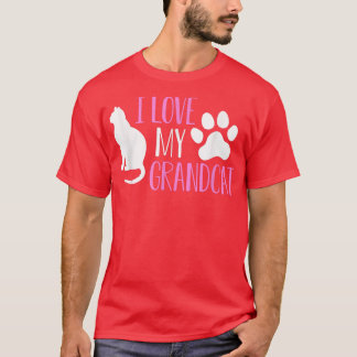 T-shirt J'aime mon Amoureux des chats grand-chat, grand-pè