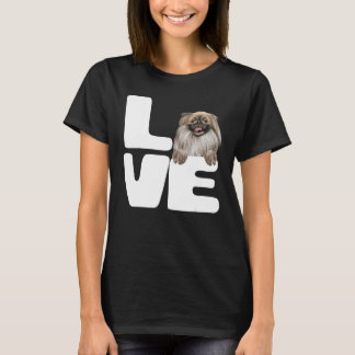 T-shirt J'aime mon Amoureux des chiens Pekingese