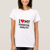 T-shirt J'aime mon analyste financier (Devant)
