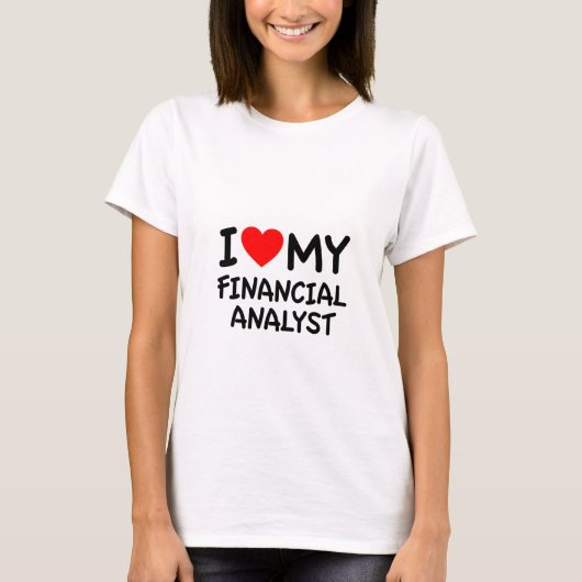 T-shirt J'aime mon analyste financier (Devant)