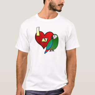 T-shirt J'aime mon ara militaire