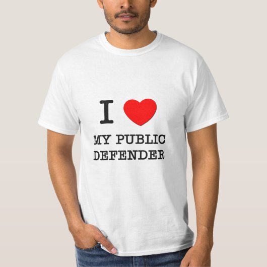 T-shirt J'aime mon avocat commis d'office (Devant)
