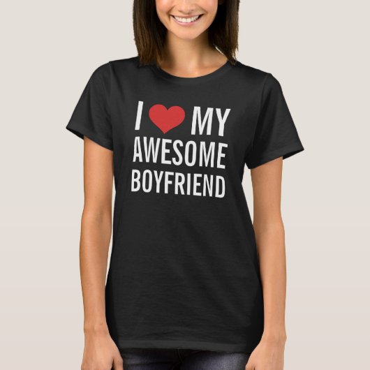 T-shirt J'Aime Mon Awesome Garçon (Devant)