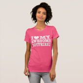 T-shirt J'Aime Mon Awesome Garçon (Devant entier)