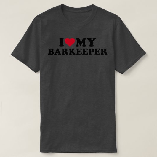 T-shirt J'aime mon Barkeeper (Design devant)