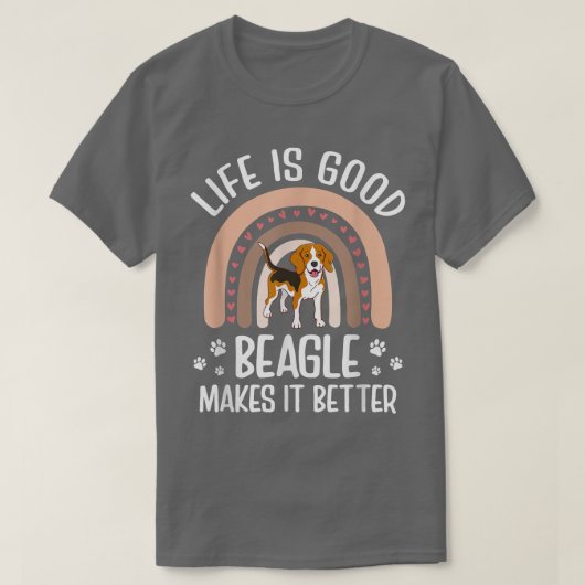 T-shirt J'Aime Mon Beagle Cute Meilleur Beagle Maman Ever (Design devant)