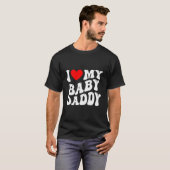 T-shirt J'Aime Mon Bébé Papa - J'Aime Mon Bébé Papa (Devant entier)