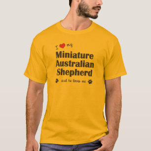T-shirt J'aime mon berger australien miniature (le chien