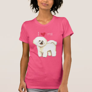 T-shirt J'aime mon Bichon Frise
